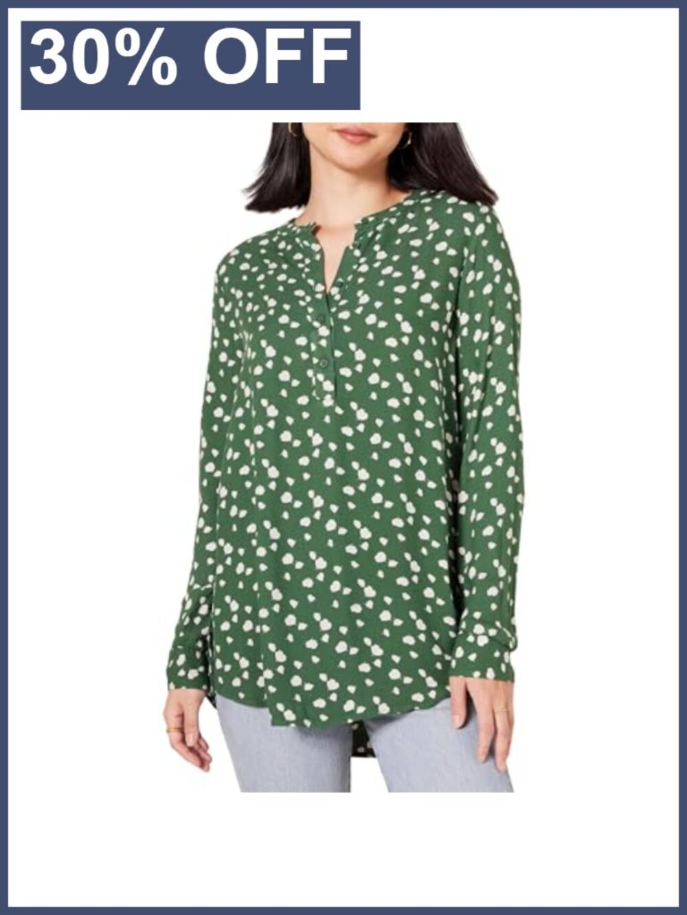 Women's Long Sleeve Popover Blouse Relaxed Fit Business Casual Work Shirt